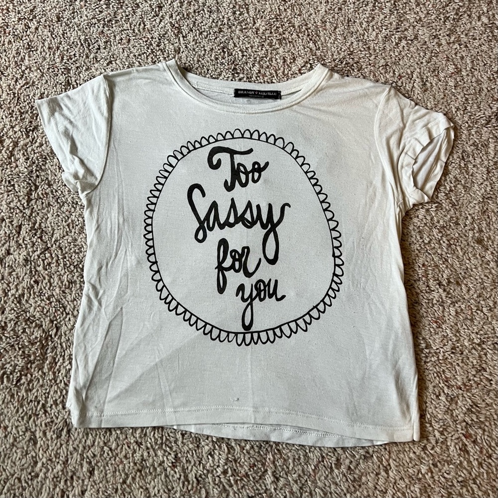 Too sassy for you crop top brandy Melville